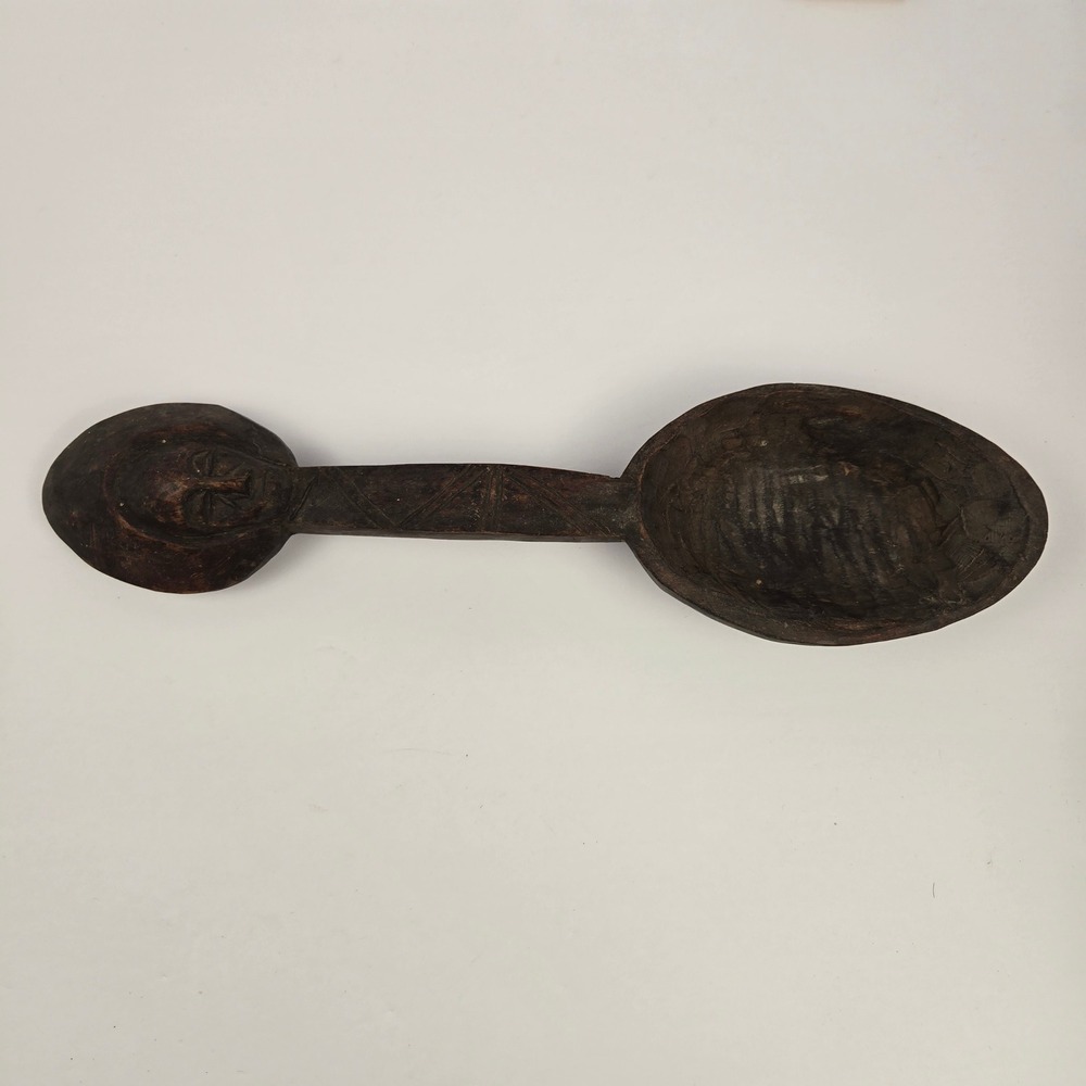 Vintage African Hand Carved Wood Spoon Tribal Dan Wunkirmian Ceremonial Ladle 15